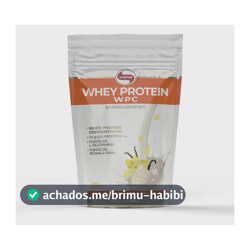 Whey Protein Baunilha 100% Whey Concentrado 900g Vitafor
