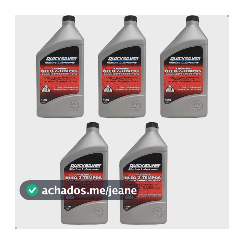 Óleo de motor Quiksilver 2 tempos TC-W3 2 Tempos para náutico 1 kit de 5 unidades x 1L / 5L