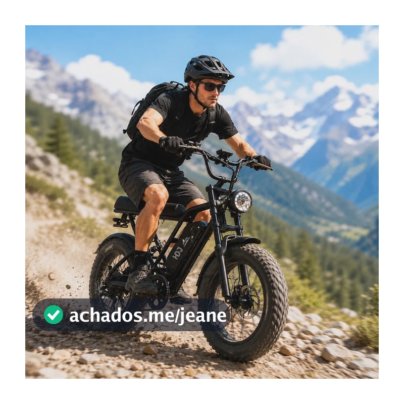 Hdj Bicicleta Elétrica Scooter 1000w 48v Bike Lítio Preto 20