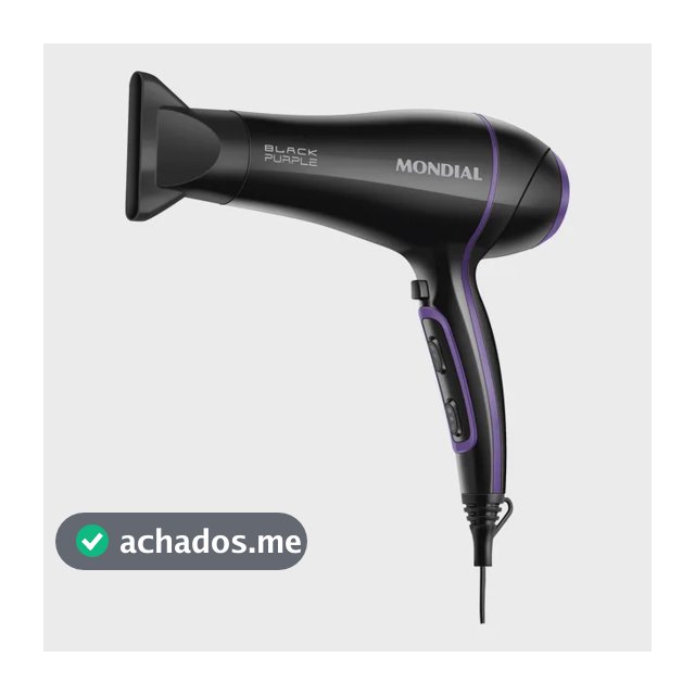 Secador de Cabelos Mondial Preto 2000W SCN-01