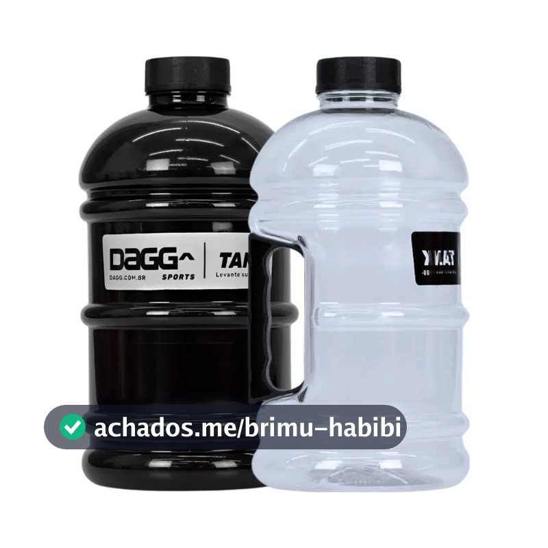 Kit 2 Garrafas Galão De Água Dagg Tank 2l Academia Treino