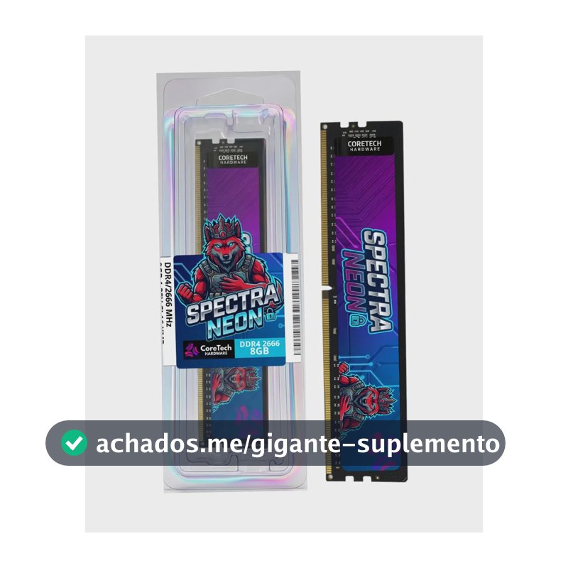 Memória Ram Ddr4 8gb 2666mhz Desktop Spectra Neon Coretech