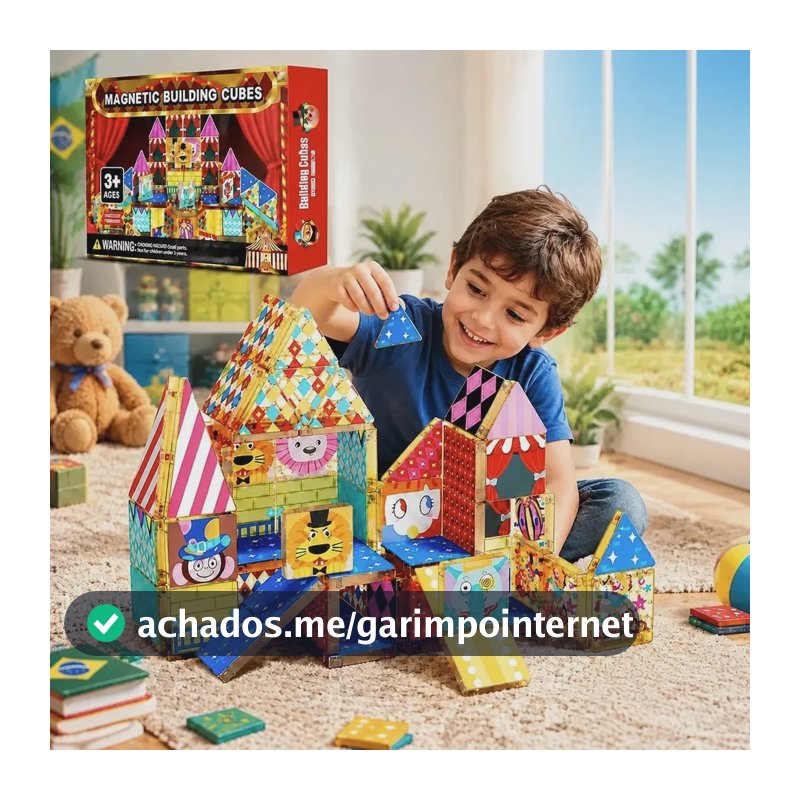 Blocos Magnéticos Construção Brinquedo De Montar Infantil 60 60 Brinquedo Blocos Montar Monta Tudo