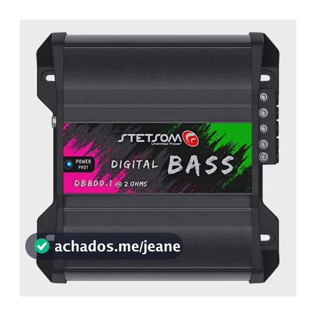 Módulo Amplificador Stetsom DB 800.1 800W para Som Automotivo em 2 Ohms