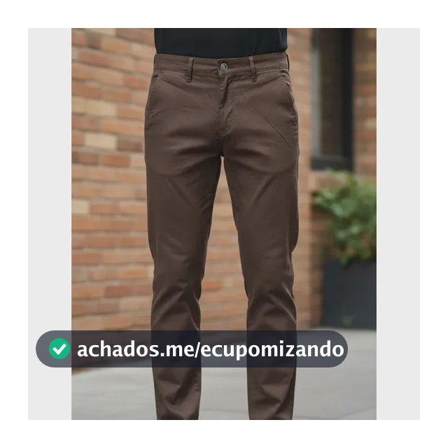 Calça Sarja Masculina Slim Bolso Embutido Com Elastano