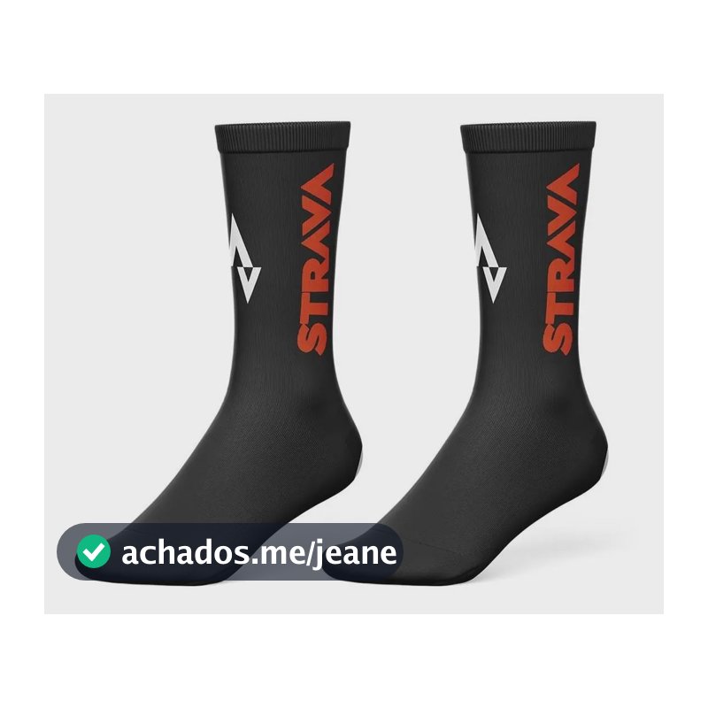 Meia Ciclismo Mtb Speed Corrida Bike Kom Preta Ciclista Preto U