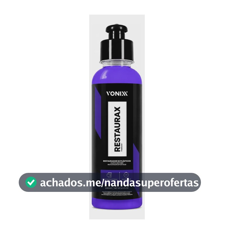 Restaurador Renovador de Plásticos Automotivos Vonixx Restaurax 240ml