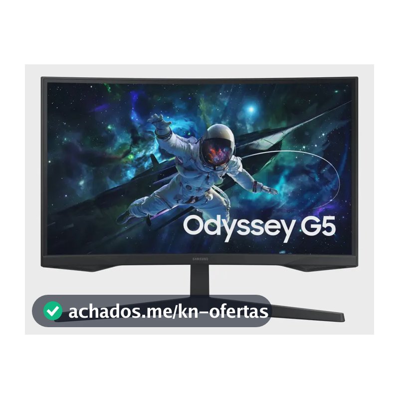 Monitor Gamer Samsung Odyssey G5, 27 , Qhd, 165hz Cor Preto