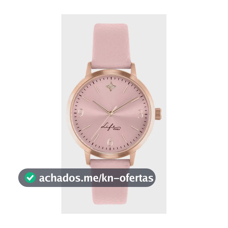 Relógio Life Realizações Feminino Couro Rosé Rosé