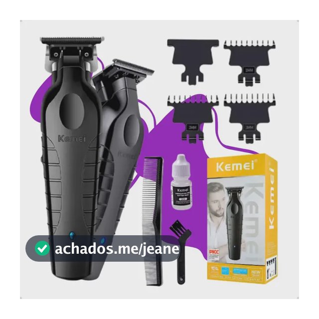Máquina De Acabamento Kemei Profissional  Km-2299 Original Preto 127/220v