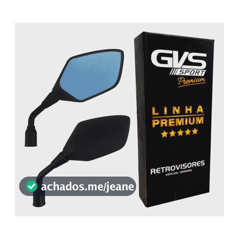 Retrovisor Gvs Xre 300 Rebaixado 90° Honda Convexo Azul