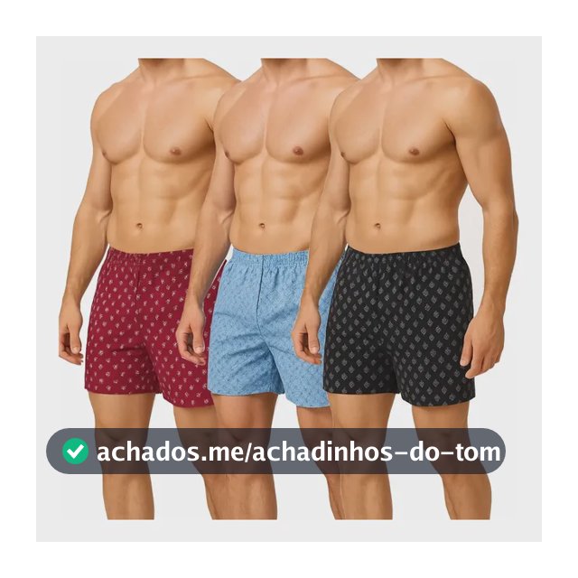 Kit 3 Pijamas Samba Canção Short Bermuda Masculino Cordoba