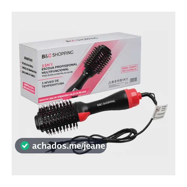 Escova Secadora Elétrica Profissional Seca Alisa E Modela B&G SHOPPING