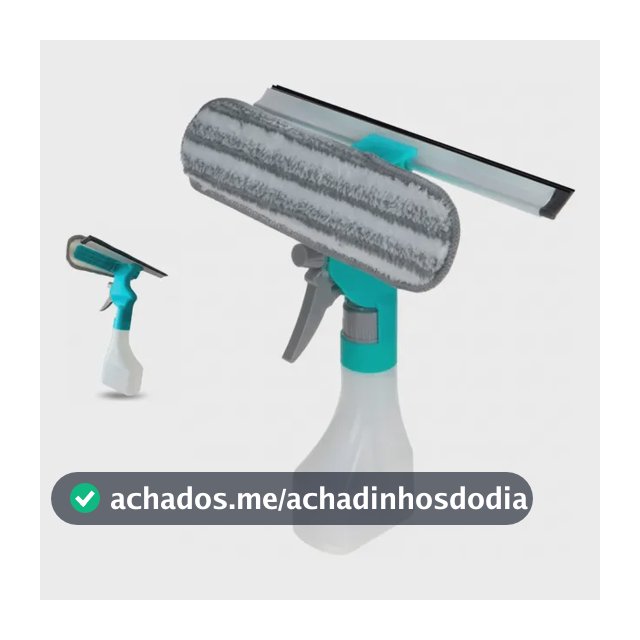 Kit Limpa Vidros 3 Em 1 Spray Microfibra E Rodo Profissional