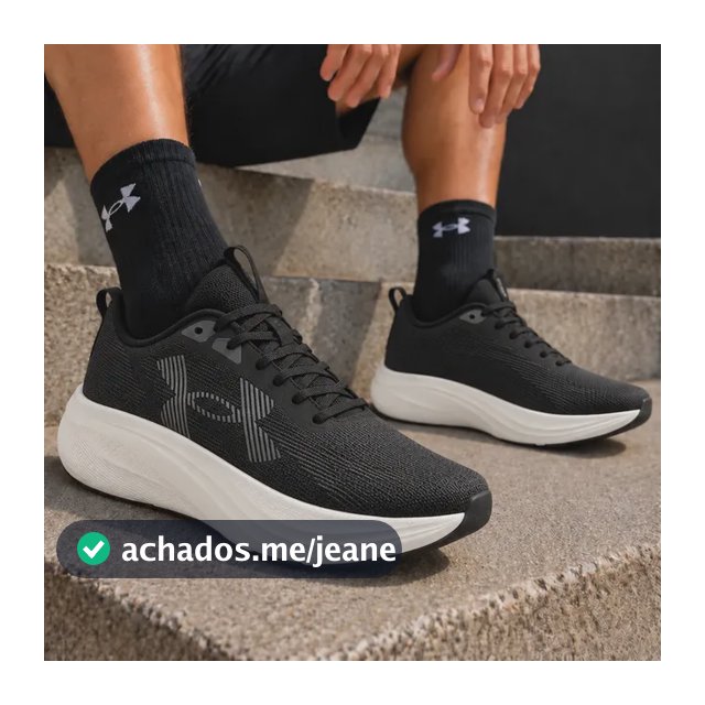 Tênis Under Armour Ch Endless Corrida Caminhada Treino Preto Liso 36 Br