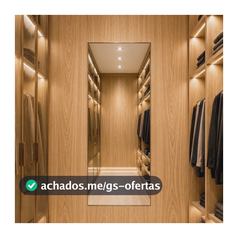 Espelho Florença 90x40cm Corpo Inteiro Grande Moderno Luxo Suporte