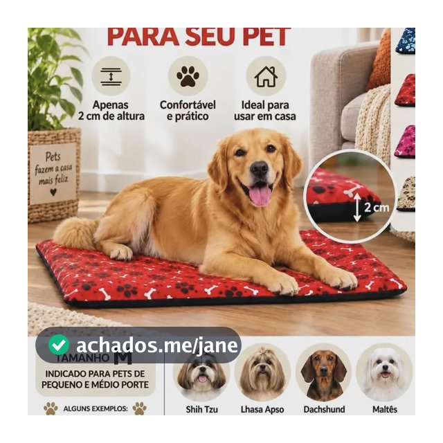 Caminha Pet Colchonete Slim Cachorro E Gato Modelo Simples