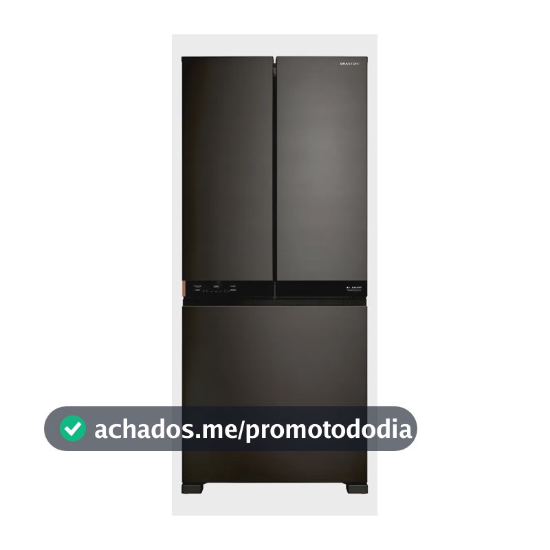 Brastemp Geladeira Inverter 3 Portas French Door Black/inox 110v/220v
