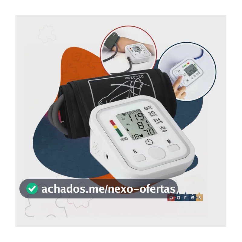 Medidor de Pressão Digital Uso Profissional Automático Residencial Pressão De Braço Braçadeira Pulso Manguito Ajustável Memória Leitura Portátil Pares