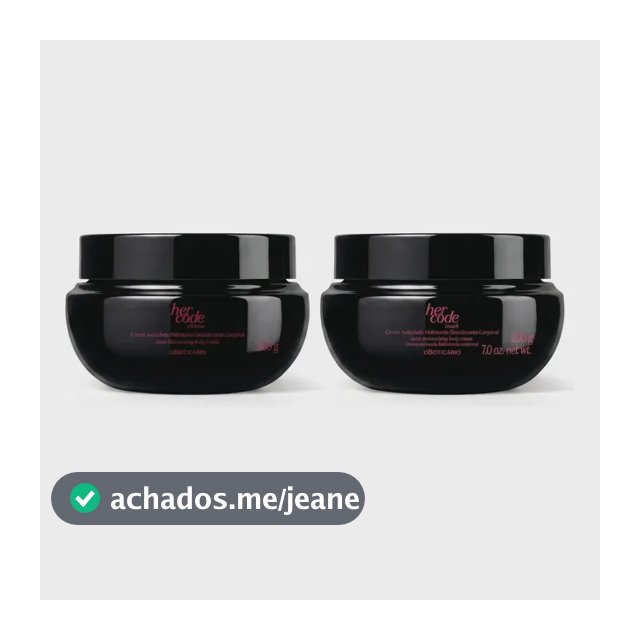 Combo Creme Aveludado Her Code: Desodorante Corporal Clímax