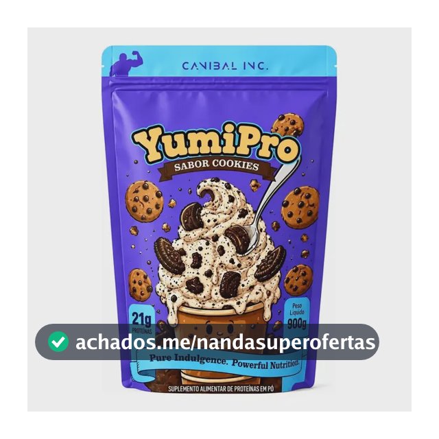 Yumi Pro 900g Canibal Whey Protein Concentrado 21g Protein Cookies