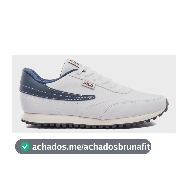 Tênis Fila Renno Classic Sl Masculino Leve Confortável Branco/marinho/vermelho Liso 45 Br