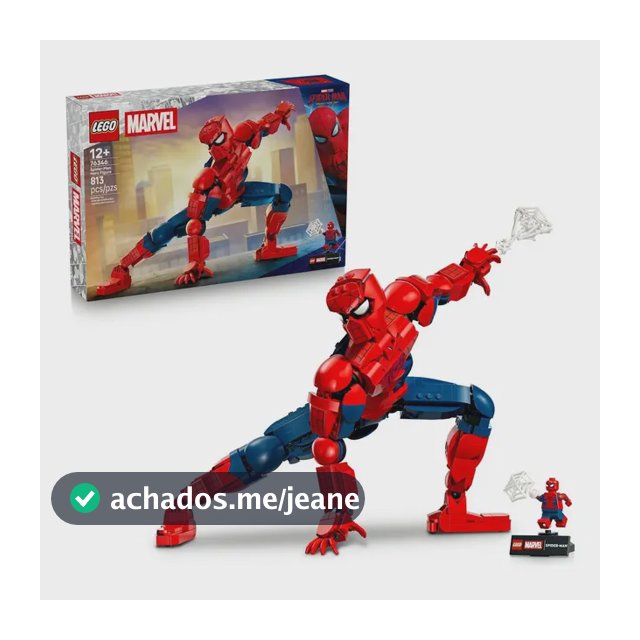 LEGO Marvel Figura Heroica do Homem-Aranha 76346; Item Colecionável; Modelo articulado para montar e decorar, com cerca de 36 cm de altura; Presente Dia das crianças; 12+