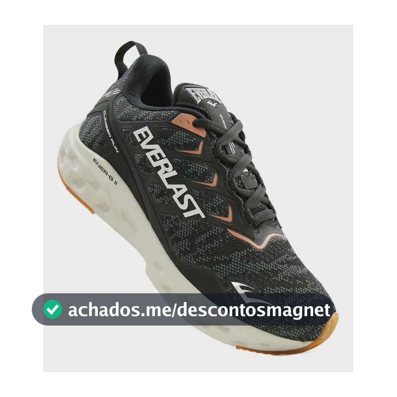 Tênis Everlast Climber Run Academia Treino Fitness Unissex Preto/bege Liso 40