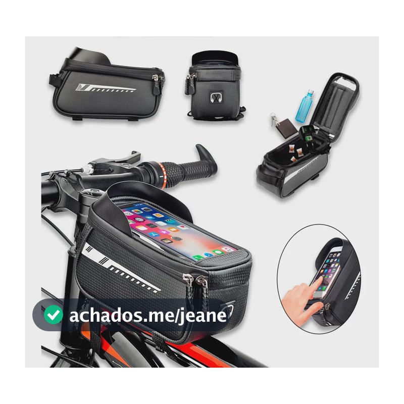 Bolsa Quadro Bike Bicicleta Celular Suporte Impermeável Gps Preto