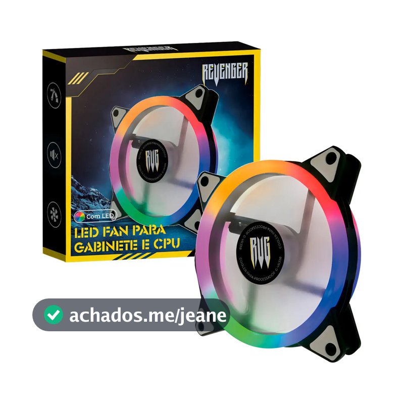 Cooler Fan Rgb 120mm Para Gabinete Led Revenger G-vr306