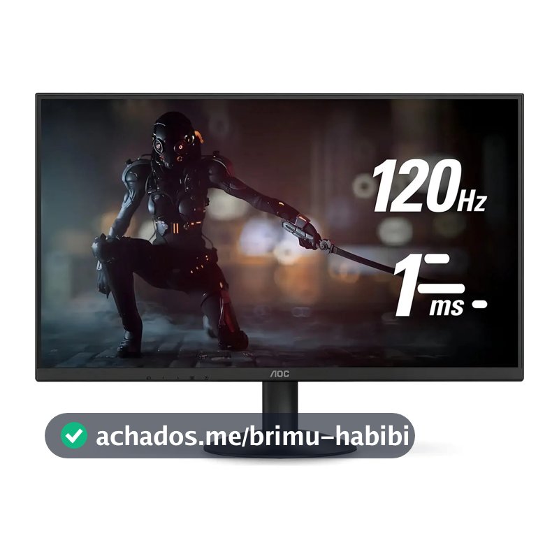 Monitor 27 Aoc Gamer 27b30h3/57, Full Hd, Ips, 120hz, 1ms Cor Preto