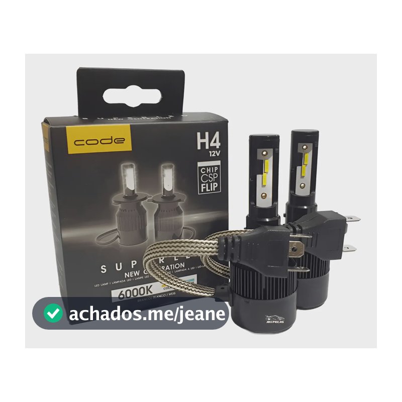 Kit Super Led Techone 12v H4 6000k Ou 8000k Luz Branca