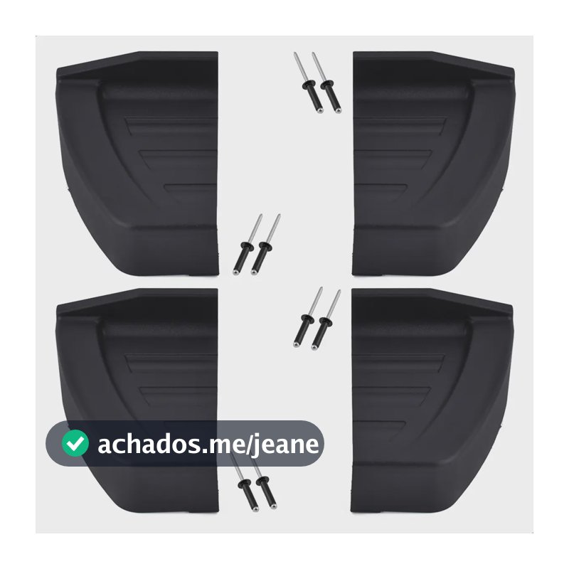 Jogo Ponteira Estribo Slim Preto Fosco Attack S10 2012 2013 Preto Fosco