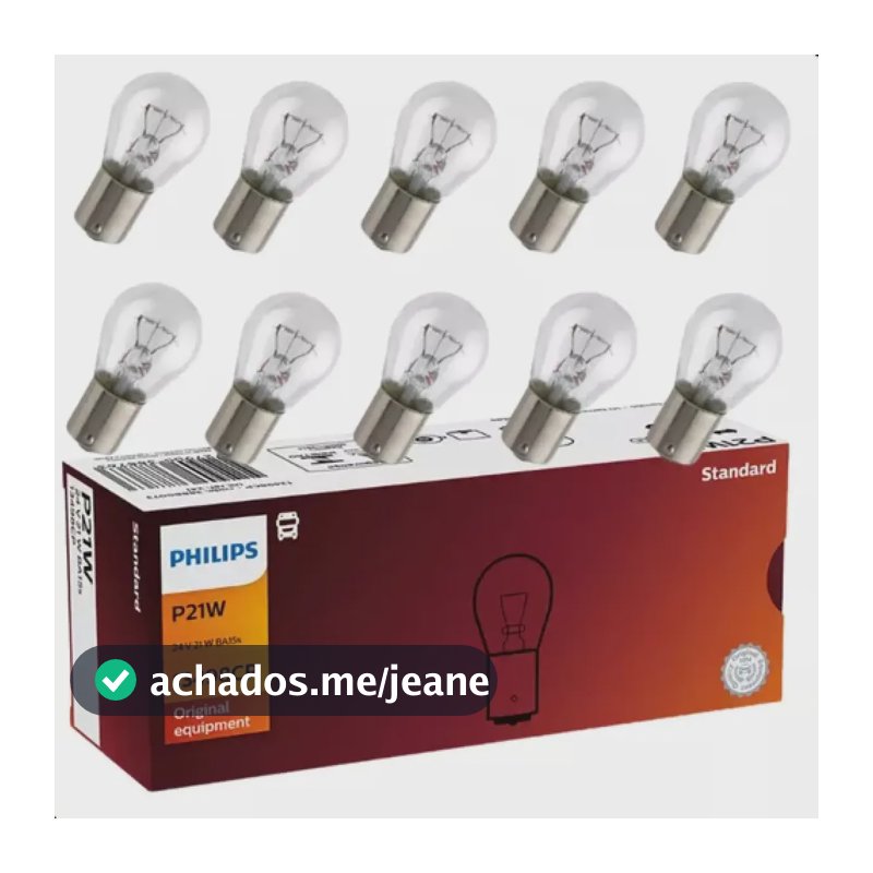 Kit 10 Lâmpada Caminhão 1 Polo 21w 24v Origi Philips 13498cp