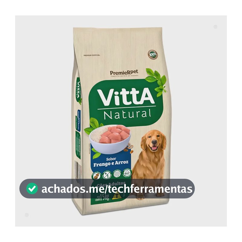 Ração Premier Pet Vitta Natural Ração Cachorro Adulto 15k