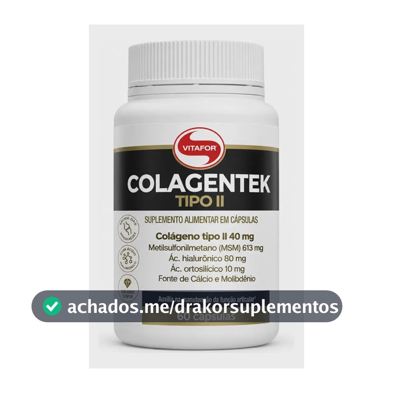 Suplemento Colagentek Il Com 60 Cápsulas Vitafor Sem Sabor