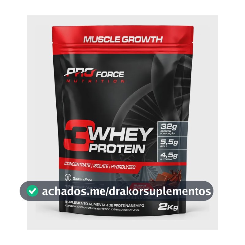 Proteína Proforce 3 Whey em pó sabor Chocolate x 2kg