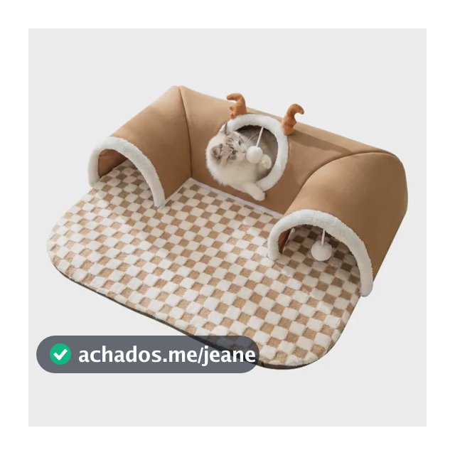 Cama Túnel Para Gato Em U Removível Lavável