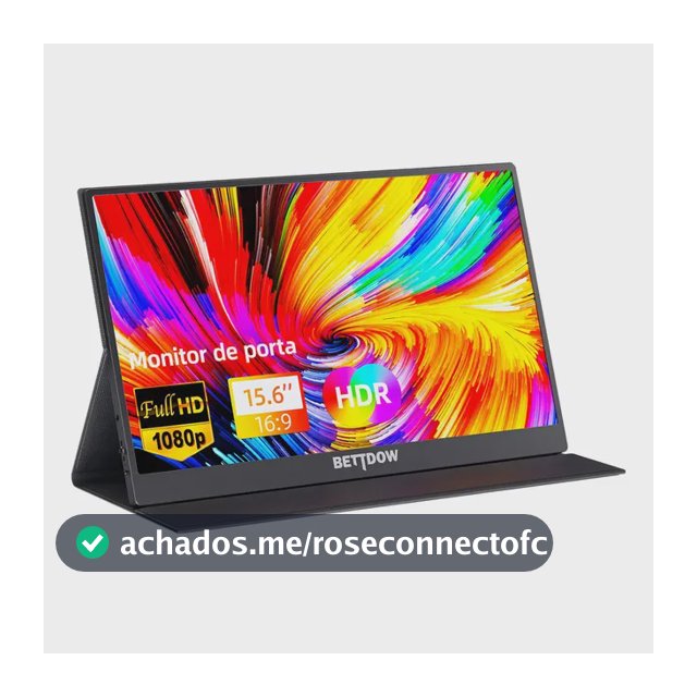 Monitor Portátil Gamer Bettdow 15.6'' Full HD 60Hz IPS Compatível 4K Preto