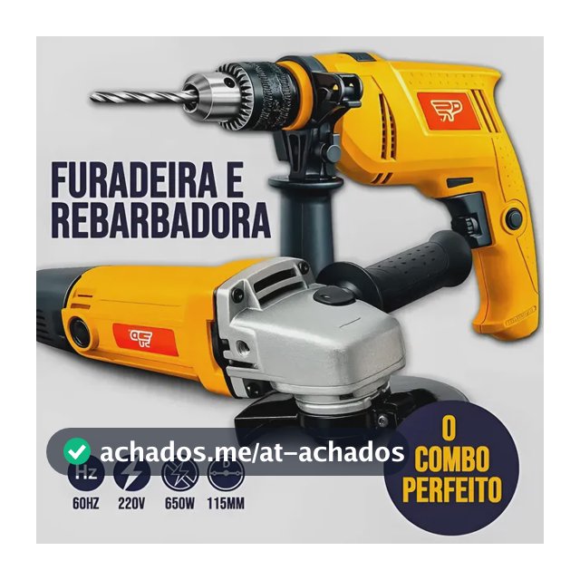 Kit Furadeira Impacto 600w Esmerilhadeira Angular 650w 110v