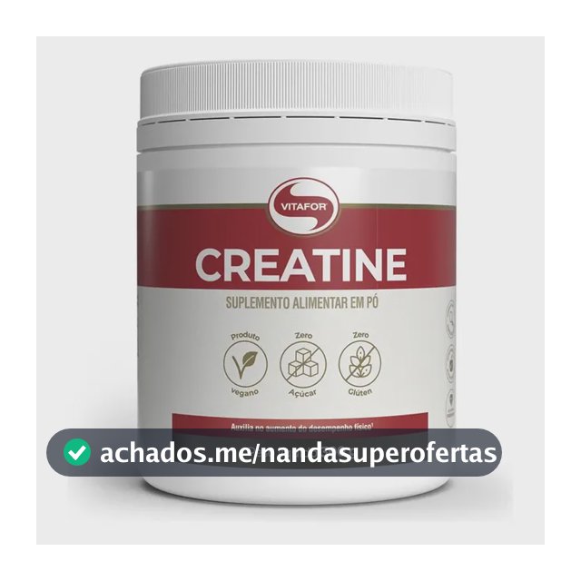 Creatina Monohidratada Sem Sabor 300g Vitafor Sem Sabor