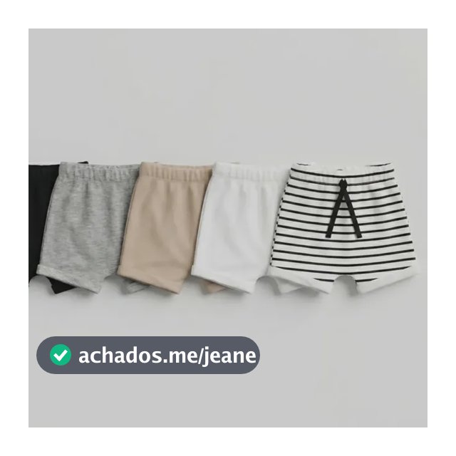 Kit 4 Shorts Bebê Menino Recém Nascido 100% Algodão Conforto