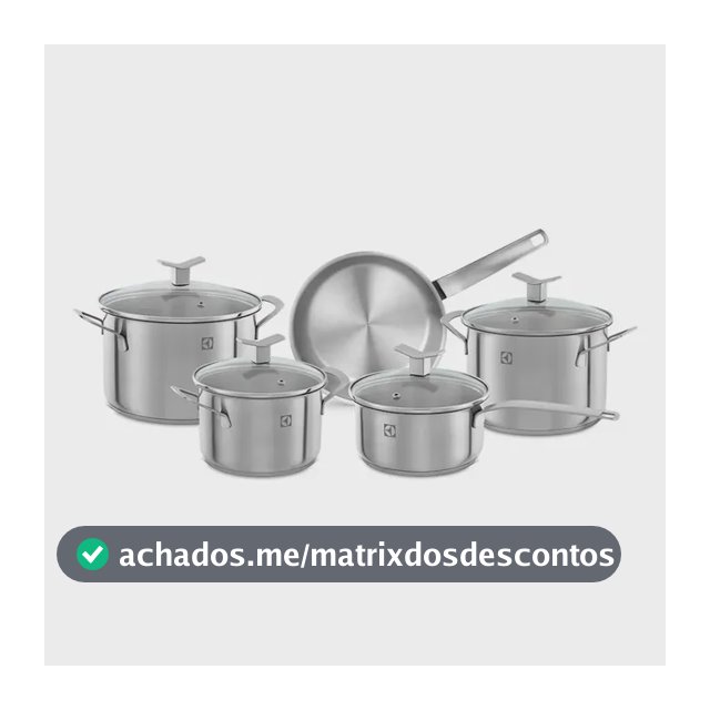 Electrolux Jogo de Panelas em Inox com 5 Peças Design com Fundo Triplo