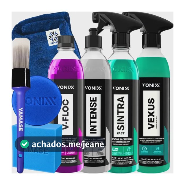 Kit Lavagem Automotiva Vonixx Vexus Shampoo Neutro V-Floc Revitalizador