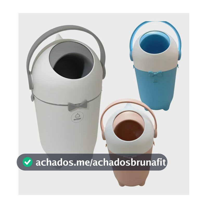 Lixo Lixeira Para Bebe Sistema Anti Mal Cheiro Odor Fraldas Branco