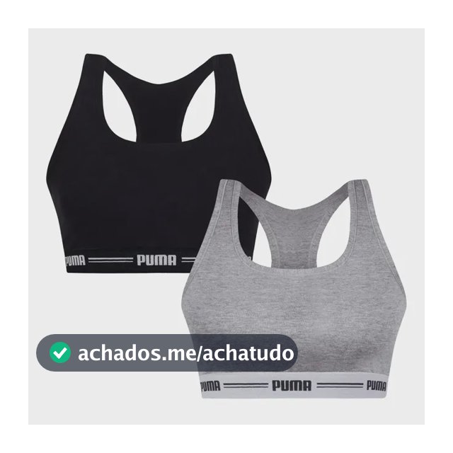 Kit 2 Top Academia Puma Treino Fitness Esportivo Algodão