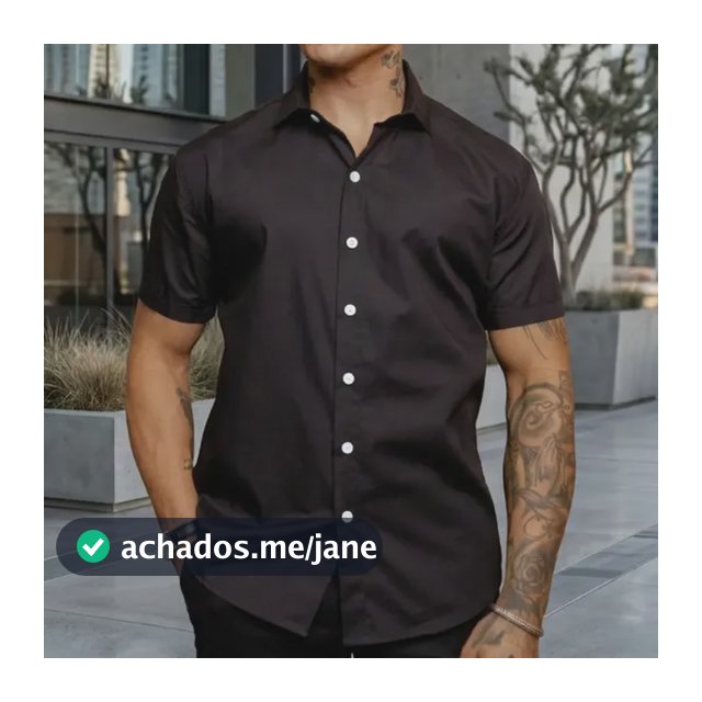 Camisa Social Masculina Gola Italiana Confortável