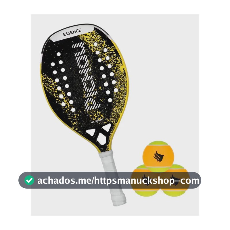 Kit Raquete Beach Tennis Pichau Golden Cove 18k + Bolas