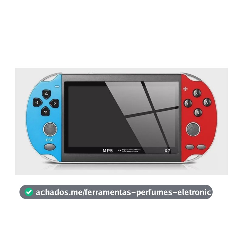 Máquinas portáteis de videogame para adultos e crianças X7 Color Azul/Vermelho