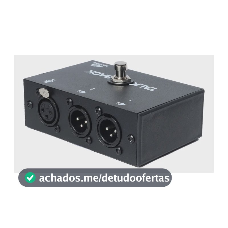 Pedal Talkback Off Talk Back In-ear Pedais TB Martins. Direção Musical cor Preto - Mic Off Pedal de Comunicação